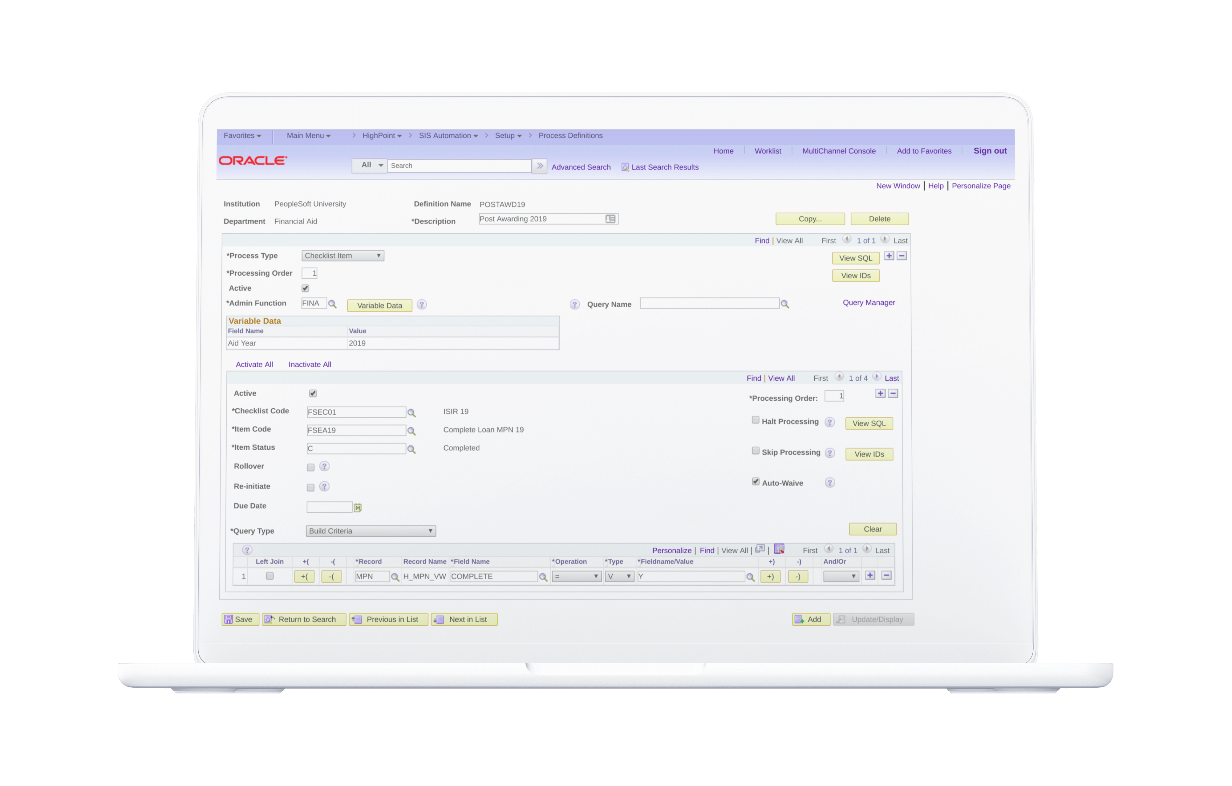 SIS Automation mockup